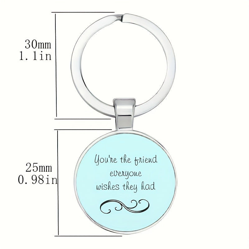 Retro Bag Keychain English Letter Buckle Accessories Necklace