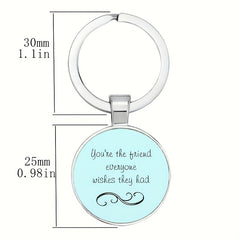 Retro Bag Keychain English Letter Buckle Accessories Necklace