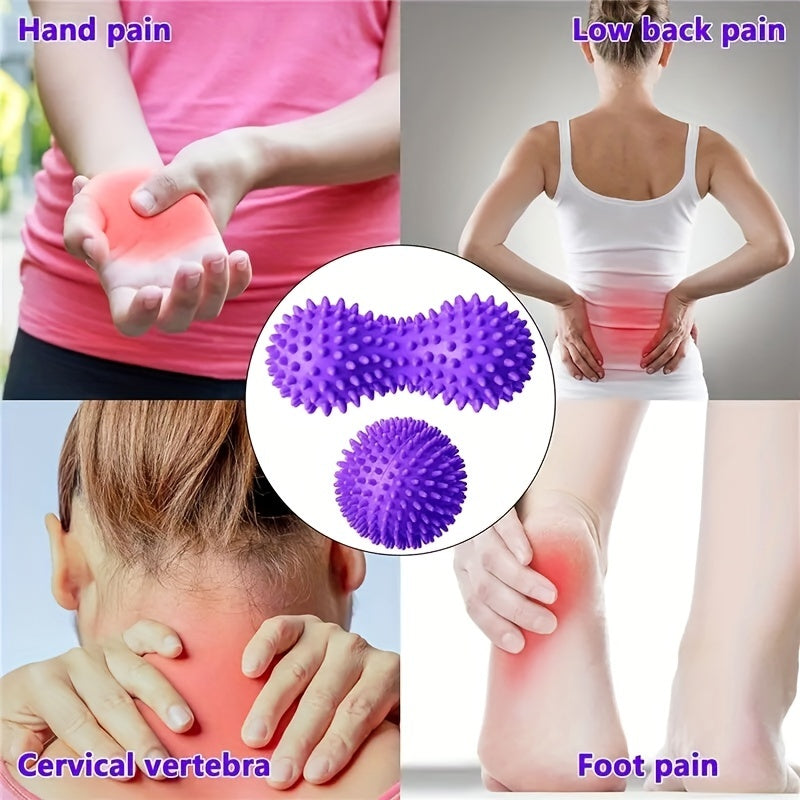 1pc Peanut & Round Massage Ball Set for Fitness & Muscle Relaxation
