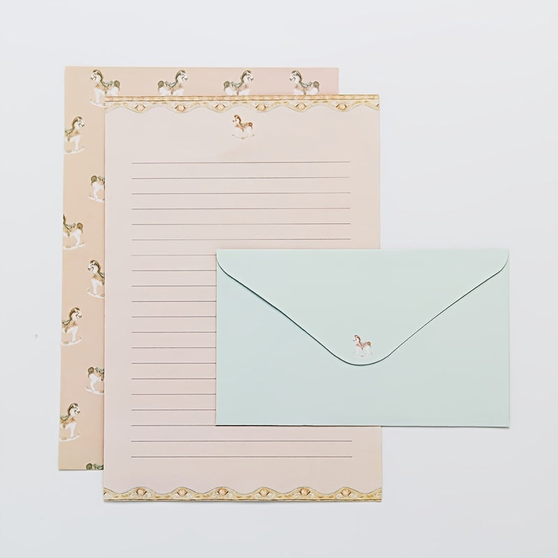 Stationery Paper and Envelopes Set, 6Pcs Paper, 3Pcs Envelopes, Writing Letters