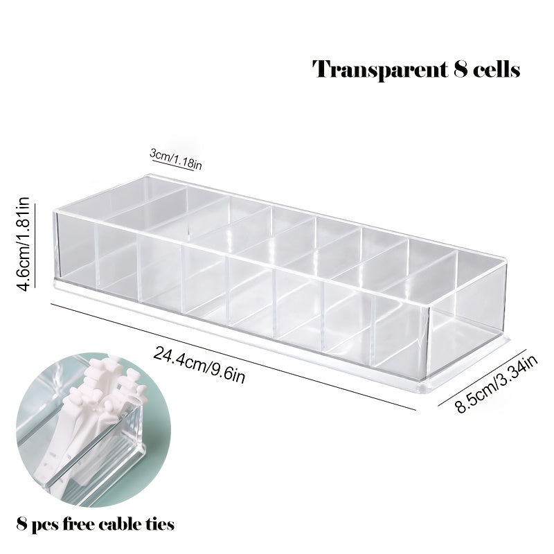 8 Pcs Wire Ties Cable Organizer Box Portable Cord Storage Organizer