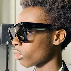 Retro Big Frame Star Sunglasses UV400 Square