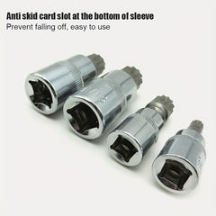 10pcs Triple Square Spline Bit Sockets Set Anti Rust Ratchets Wrench Hand Tools