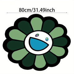 Sunflower Round Floor Mat Rug Non-slip Door Mat Indoor