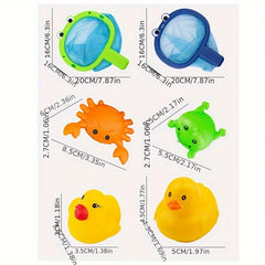 9pcs Kids Bath Animal Fishing Toy Set