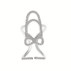 Alloy Geometric Nail Caps Set Of 4 Rings Hand Decoration Rhinestones