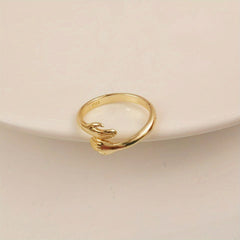 Romantic Double Section Love Hug Ring Adjustable Finger Ring