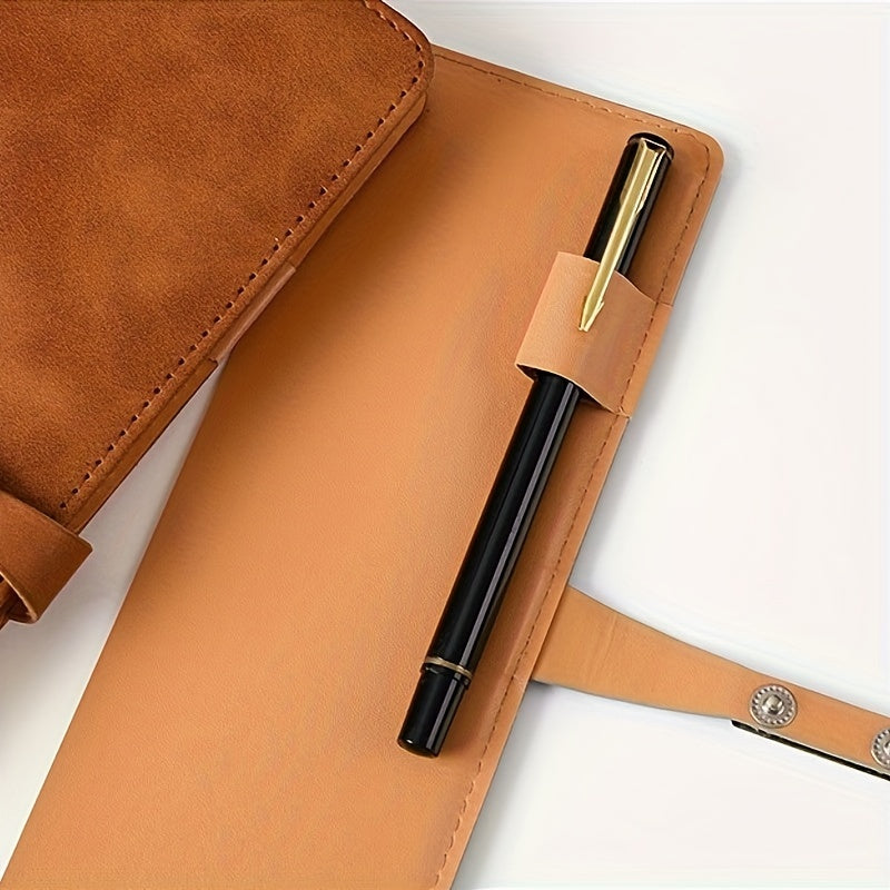 A5 PU Leather Notebook with Dual Clasp & Pen Holder