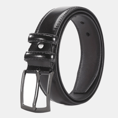 Men's PU Leather Belt w/ Square Buckle Waist Strap