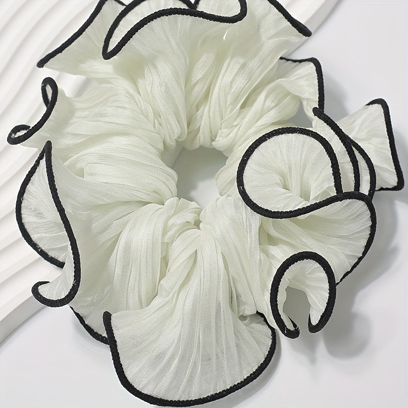 Large Contrast Binding Scrunchies Hair Tie Hair Accessories