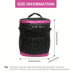 Leopard Print Ice Bag Portable Insulation Bag for Travel Picnic