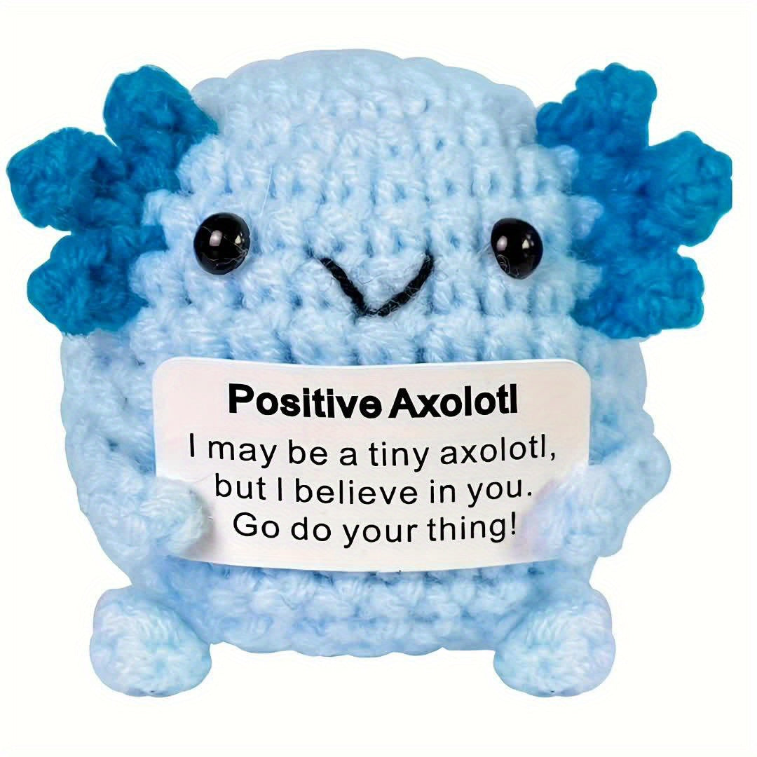 Crochet Axolotl Doll Plush Emotional Support Animal Unique Gift