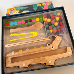 Wooden Crocodile Matching Puzzle Game Educational Toy for Toddlers