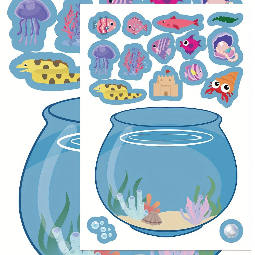 8pcs Marine Life Stickers for Laptops, Phones, Journals