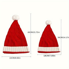 1pc Cute Knitted Christmas Hat Warm Parent Child Hat Party Gift