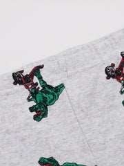 2pc Dinosaur Graphic Print Long Sleeve T shirt & Pants Pajama Set for Boys