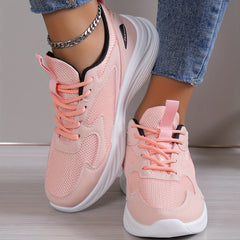 Women's Mesh Breathable Sneakers Lightweight Non Slip Lace Up Shoes