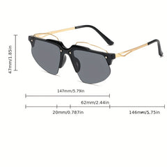 Men's Casual Sunglasses Outdoor Driving Anti-UV Leather Buckle Soft Bag