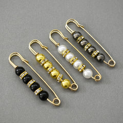 Metal Rhinestone Golden Brooch Pin Women's Accessories