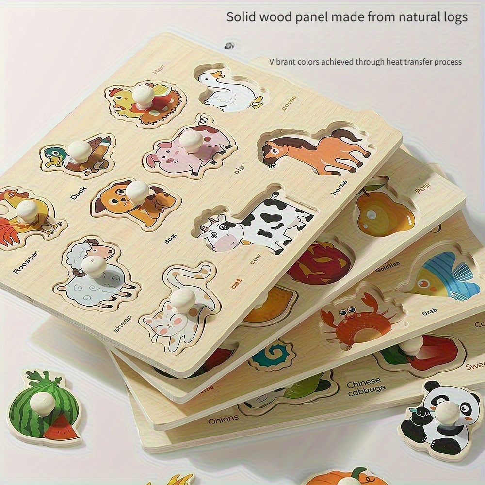 Geometric Puzzle Board for 1-3 Year Olds
