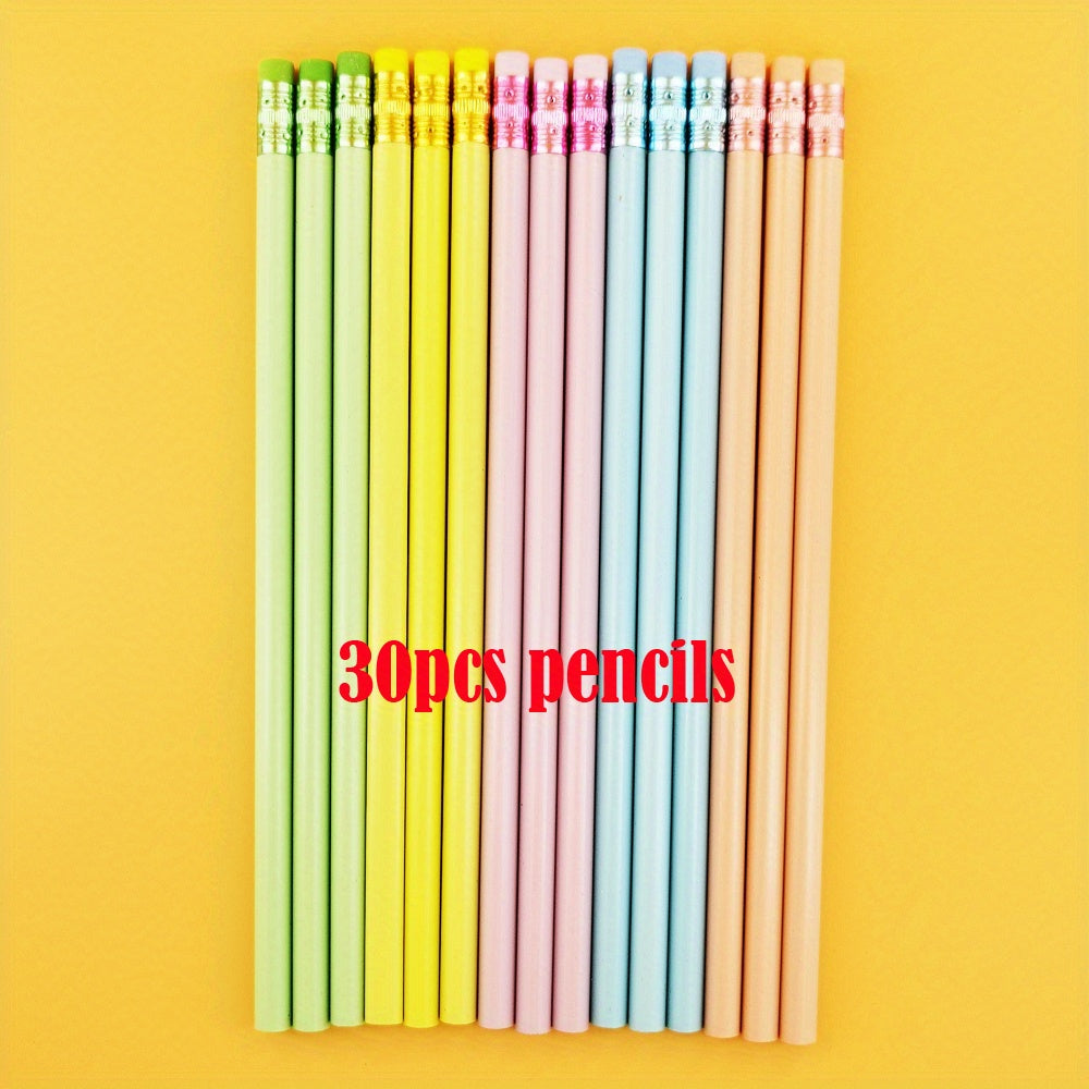 30 Engraved Pencils With Eraser Wedding Gift Customized School Supplies