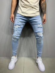 Men's Ripped Skinny Slim Fit Denim Pants Trousers