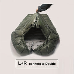 Double Layer Down Sleeping Bag for Winter Camping