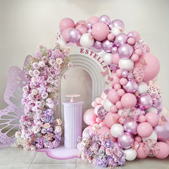 Pink Purple Balloon Garland Set Wedding Bridal Shower Girl Birthday Decor