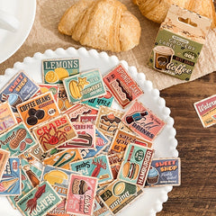 45 Pcs Vintage Washi Stickers Ticket Book Stickers Scrapbooking Journaling Label