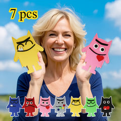 7pcs Emotional Monster Felt Puppet Set with English Picture Book