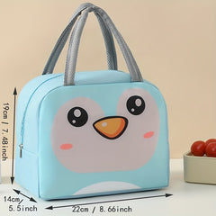 Cartoon Bento Bag Thick Insulated Waterproof Aluminum Film Zipper Storage Bag
