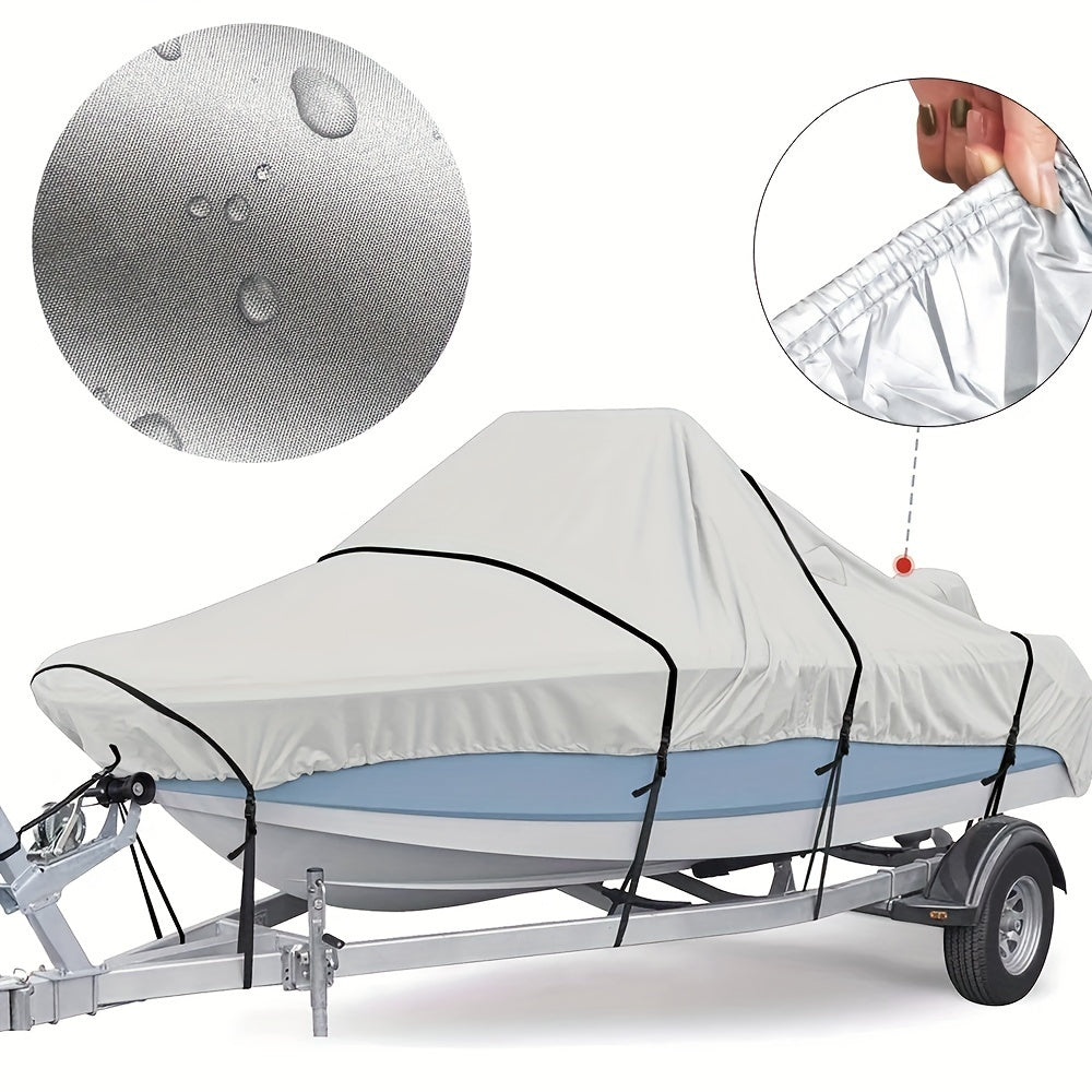 Waterproof Silver Yacht Boat Cover 3.35-6.71m