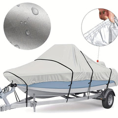 Waterproof Silver Yacht Boat Cover 3.35-6.71m