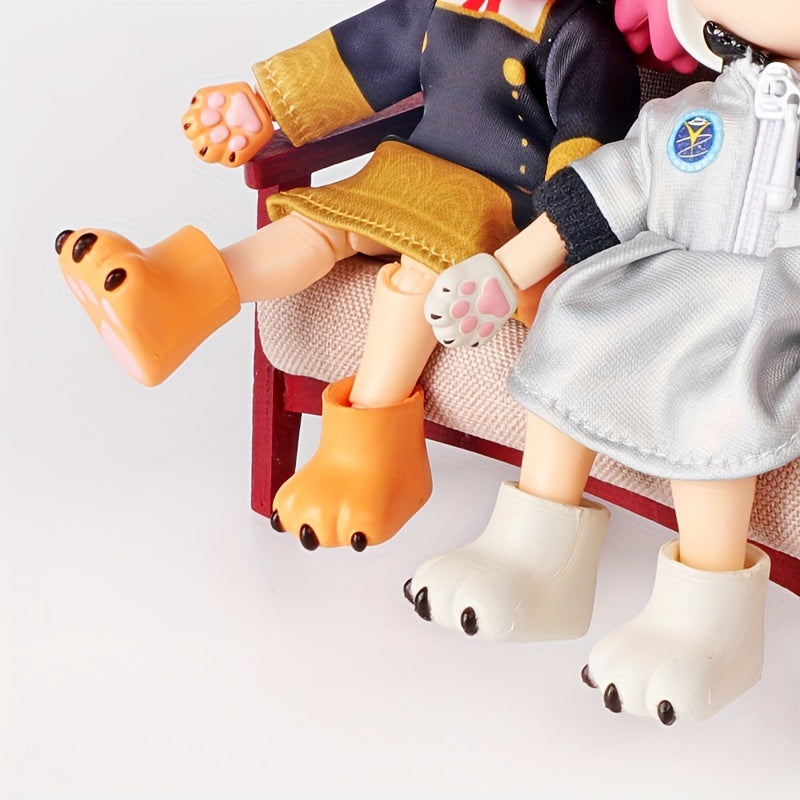 4pcs BJD Shoes 1 12 Doll Shoes 1 12 Bjd Cat Claws 1 12 BJD Doll Shoes
