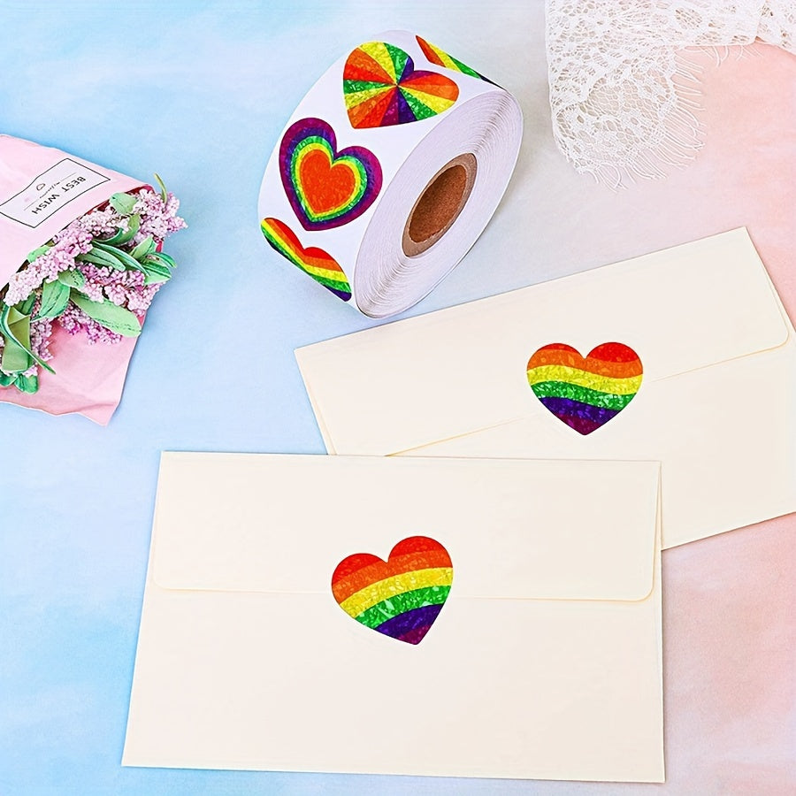 Heart Shaped Wedding Stickers - 1 Inch Stickers for Decorati