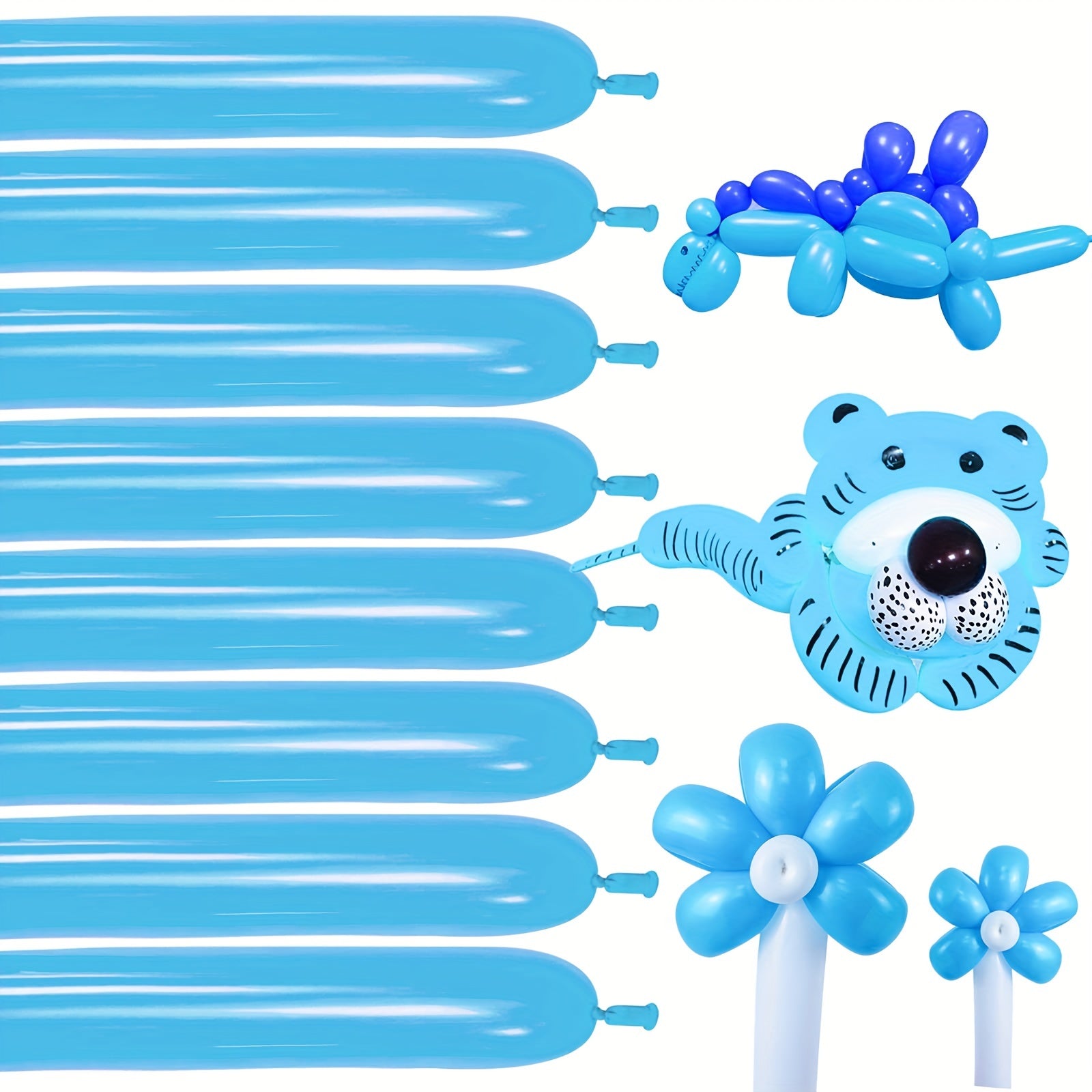 100pcs 30 Skinny Latex Balloons Modelling Magic Balloon Animal Kit