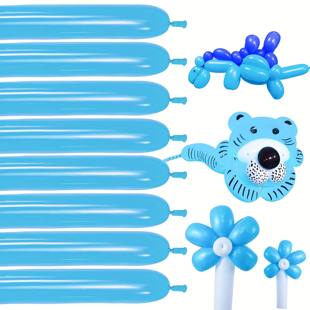 100pcs 30 Skinny Latex Balloons Modelling Magic Balloon Animal Kit