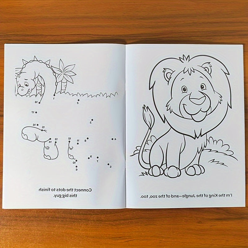 1pc Animal Cartoon Coloring Book - Fun & Creative Activity Book