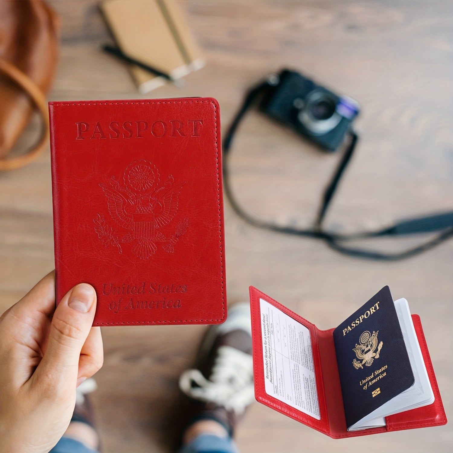 Travel Passport Bag Vaccine Card Holder Multifunctional