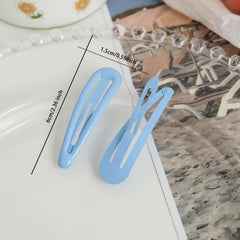 2pcs Hair Snap Clips Pins Barrette Candy Metal Hair Barrettes Women Girls