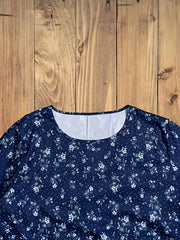  Ditsy Floral Print Long Sleeve Maxi Dress
