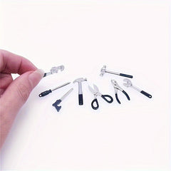 Mixed Metal Alloy Dollhouse Tool Set for DIY Scenes