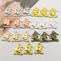 20pcs Antique Silver Key Shape Charms Pendants for DIY Necklace Bracelets