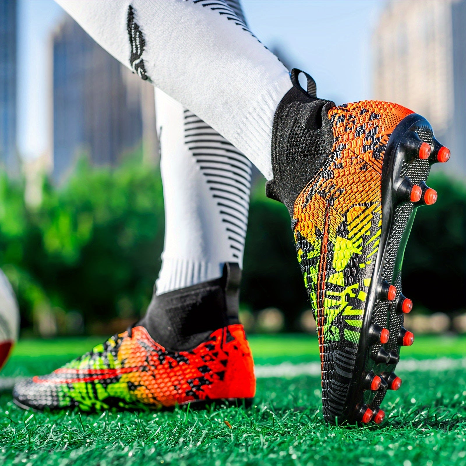 Boy's Non Slip AG Soccer Cleat Professional Outdoor Breathable Cleats
