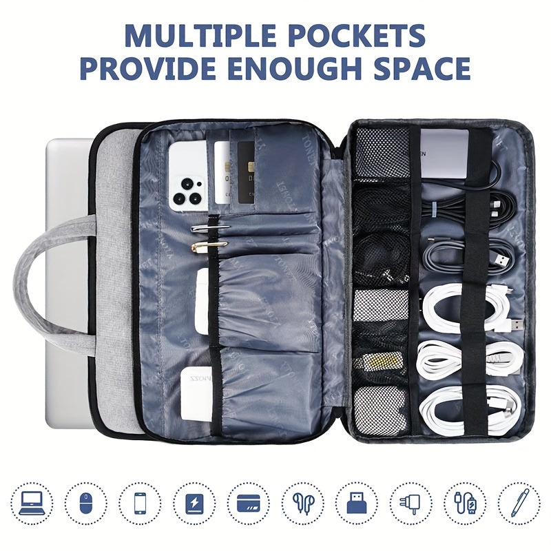Double Layer Laptop Bag Briefcase Business Commuter