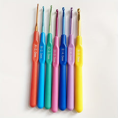 7pcs Candy Handle Crochet Hooks Set Ergonomic for Arthritic Hands