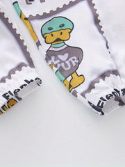 Boys Duck Graphic Print Pants for Spring Summer