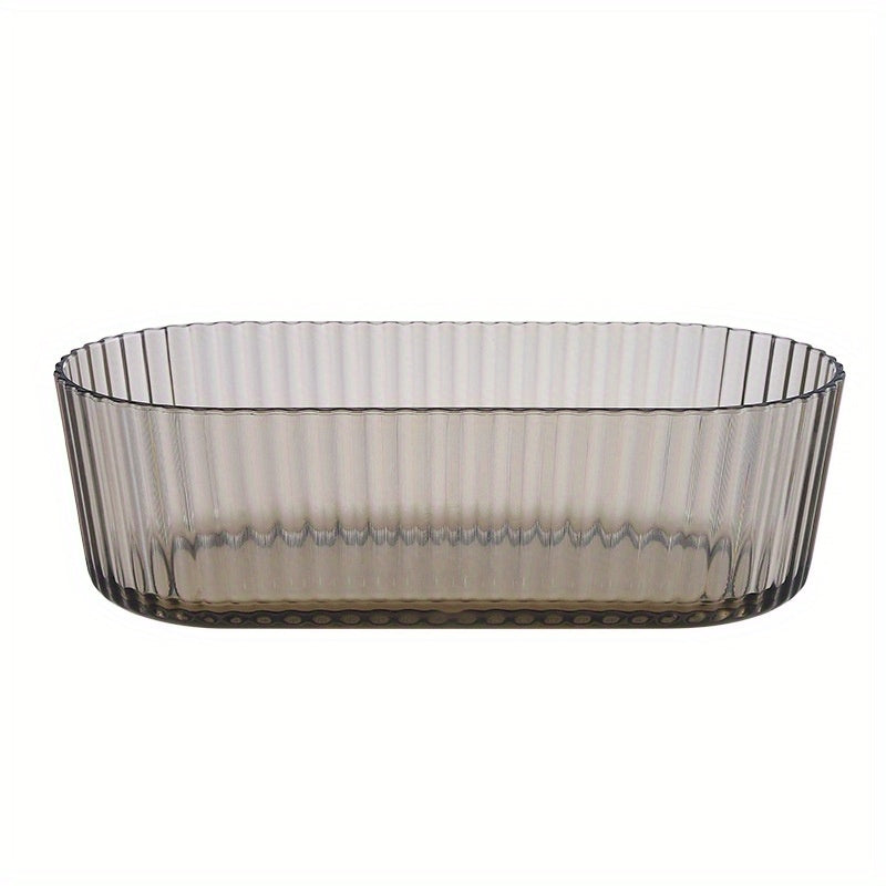 Small Fresh Striped Glass Fruit Bowl Snack Plate Marine Storage Bowl