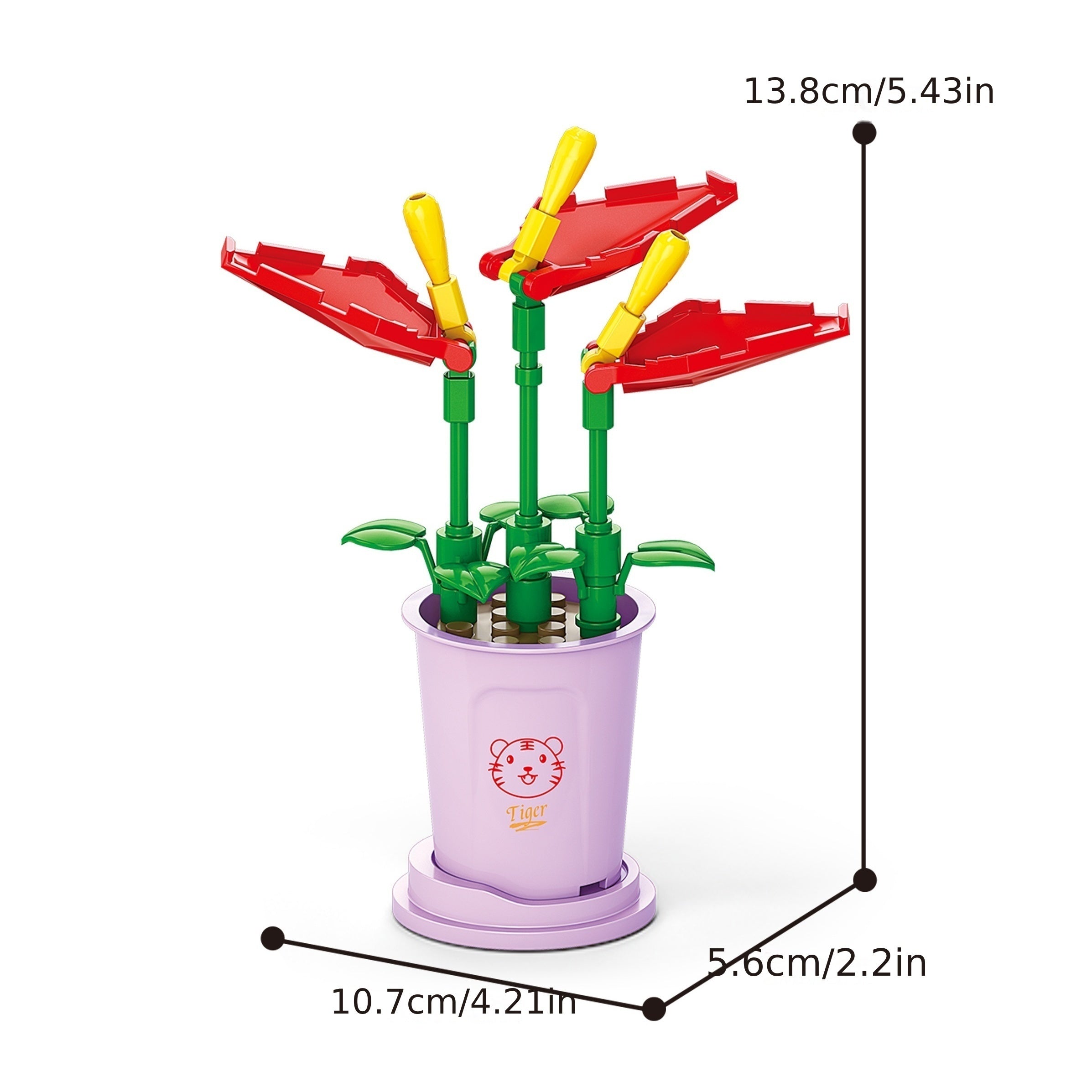 Creative Flower Building Block Toy - Home Decoration & Educational Gift