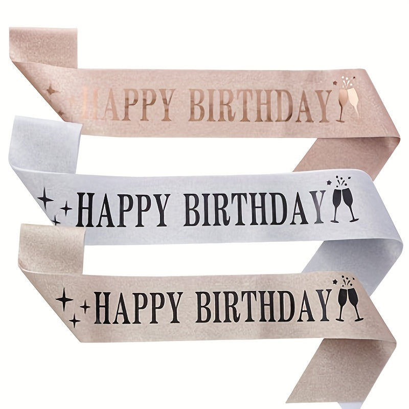 Birthday Party Sash & Headband Set